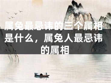 属兔最忌讳的三个属相是什么，属兔人最忌讳的属相