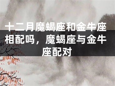 十二月魔蝎座和金牛座相配吗，魔蝎座与金牛座配对