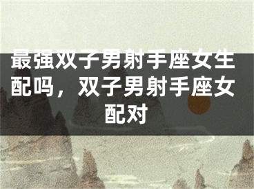 最强双子男射手座女生配吗，双子男射手座女配对