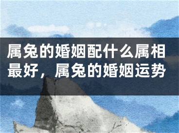 属兔的婚姻配什么属相最好，属兔的婚姻运势