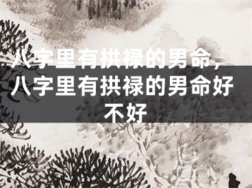 八字里有拱禄的男命，八字里有拱禄的男命好不好