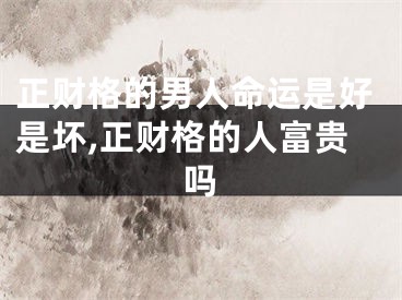 正财格的男人命运是好是坏,正财格的人富贵吗