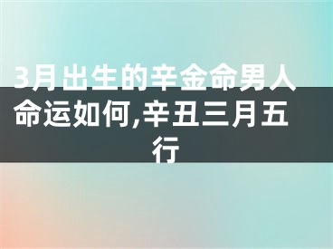 3月出生的辛金命男人命运如何,辛丑三月五行