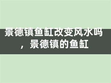 景德镇鱼缸改变风水吗，景德镇的鱼缸