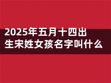 2025年五月十四出生宋姓女孩名字叫什么