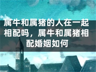 属牛和属猪的人在一起相配吗,属牛和属猪相配婚姻如何