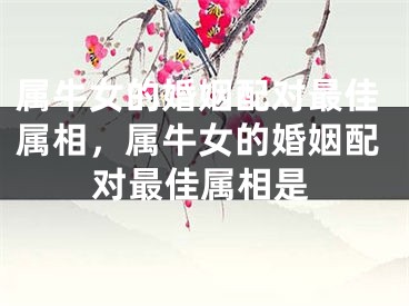 属牛女的婚姻配对最佳属相，属牛女的婚姻配对最佳属相是