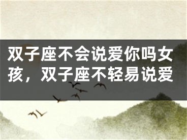 双子座不会说爱你吗女孩，双子座不轻易说爱