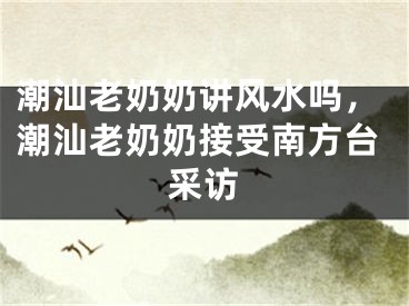 潮汕老奶奶讲风水吗,潮汕老奶奶接受南方台采访