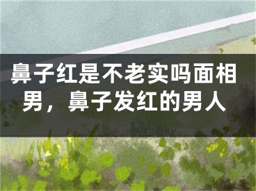 鼻子红是不老实吗面相男，鼻子发红的男人