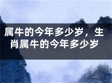 属牛的今年多少岁，生肖属牛的今年多少岁