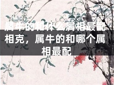 属牛的和什么属相最配相克，属牛的和哪个属相最配
