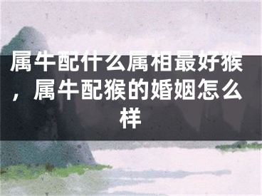 属牛配什么属相最好猴，属牛配猴的婚姻怎么样