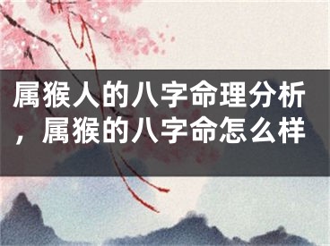 属猴人的八字命理分析，属猴的八字命怎么样