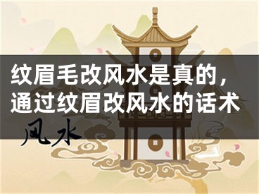 纹眉毛改风水是真的，通过纹眉改风水的话术