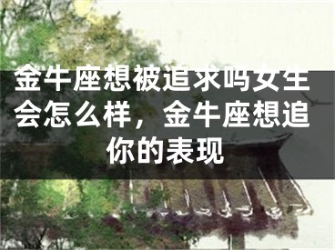 金牛座想被追求吗女生会怎么样，金牛座想追你的表现