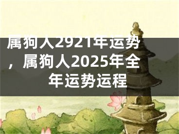 属狗人2921年运势，属狗人2025年全年运势运程