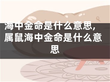 海中金命是什么意思,属鼠海中金命是什么意思