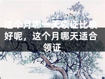 这个月哪一天领证比较好呢，这个月哪天适合领证