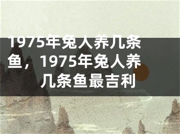 1975年兔人养几条鱼，1975年兔人养几条鱼最吉利
