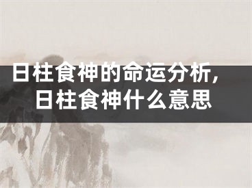 日柱食神的命运分析,日柱食神什么意思