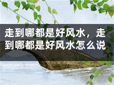 走到哪都是好风水，走到哪都是好风水怎么说