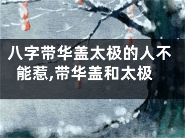 八字带华盖太极的人不能惹,带华盖和太极