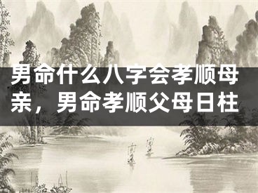 男命什么八字会孝顺母亲,男命孝顺父母日柱