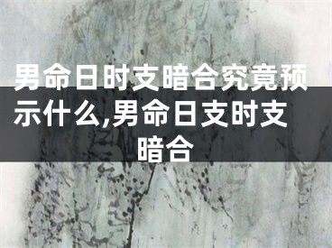 男命日时支暗合究竟预示什么,男命日支时支暗合