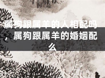 属狗跟属羊的人相配吗，属狗跟属羊的婚姻配么