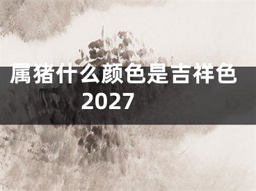 属猪什么颜色是吉祥色2027