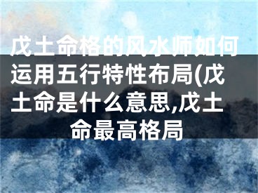 戊土命格的风水师如何运用五行特性布局(戊土命是什么意思,戊土命最高格局