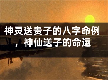 神灵送贵子的八字命例,神仙送子的命运