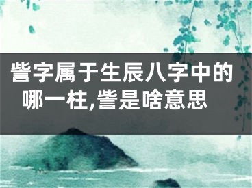 訾字属于生辰八字中的哪一柱,訾是啥意思
