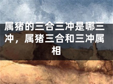 属猪的三合三冲是哪三冲，属猪三合和三冲属相