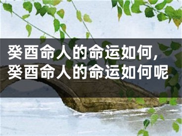 癸酉命人的命运如何,癸酉命人的命运如何呢