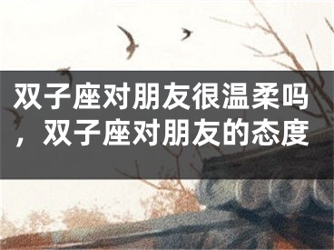 双子座对朋友很温柔吗,双子座对朋友的态度