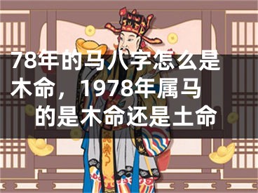 78年的马八字怎么是木命,1978年属马的是木命还是土命