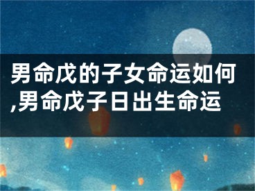 男命戊的子女命运如何,男命戊子日出生命运