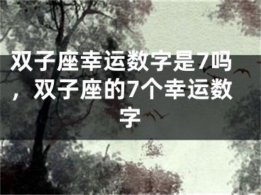 双子座幸运数字是7吗,双子座的7个幸运数字