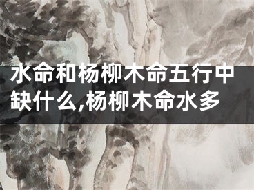水命和杨柳木命五行中缺什么,杨柳木命水多