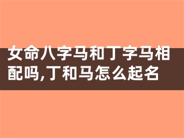 女命八字马和丁字马相配吗,丁和马怎么起名