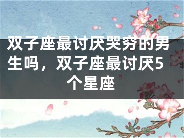 双子座最讨厌哭穷的男生吗，双子座最讨厌5个星座