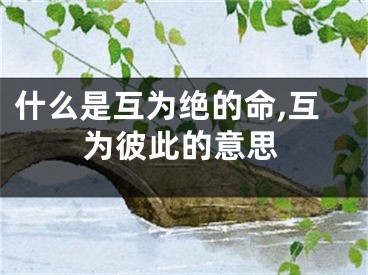 什么是互为绝的命,互为彼此的意思