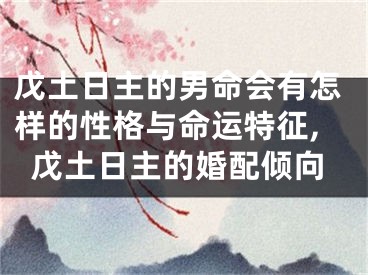 戊土日主的男命会有怎样的性格与命运特征,戊土日主的婚配倾向