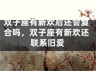 双子座有新欢后还会复合吗,双子座有新欢还联系旧爱
