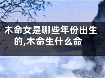 木命女是哪些年份出生的,木命生什么命