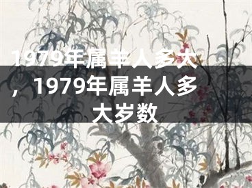1979年属羊人多大,1979年属羊人多大岁数