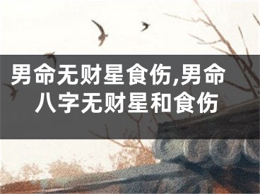 男命无财星食伤,男命八字无财星和食伤