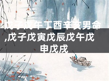 戊子戊午丁酉辛亥男命,戊子戊寅戊辰戊午戊申戊戌
